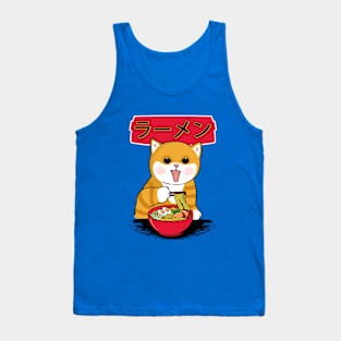 Cat and ramen Tank Top